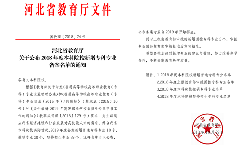 必赢新增税务等四个专科专业