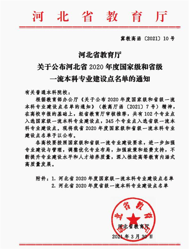 必赢会计学等三个专业成功获批省级一流专业建设点