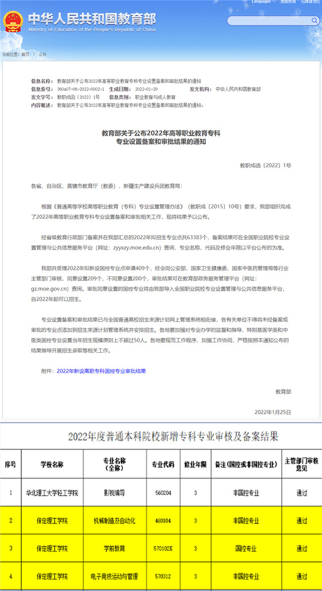 必赢学前教育等5个专业顺利通过教育部审批及备案