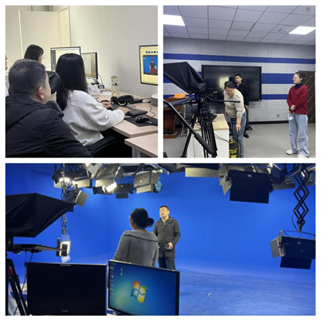 必赢242net官网艺术学院 师生代表团参观学习河北大学超高清录课室