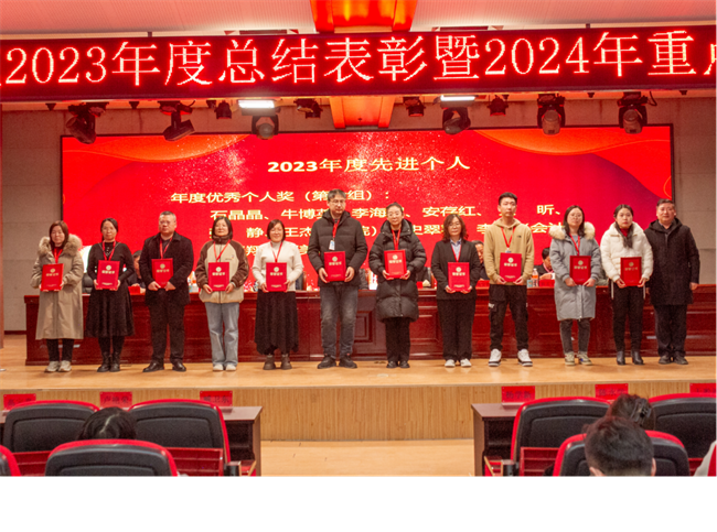 必赢242net官网2023年度总结表彰暨2024年重点工作部署大会隆重举行