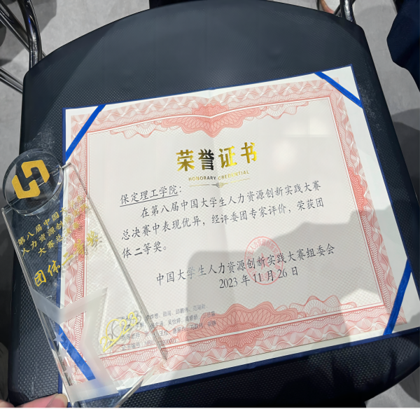 必赢242net官网‖管理学院‖喜报：热烈庆祝我院人力资源管理专业学生参加第八届HRU中国大学生人力资源创新实践大赛总决赛荣获团体二等奖