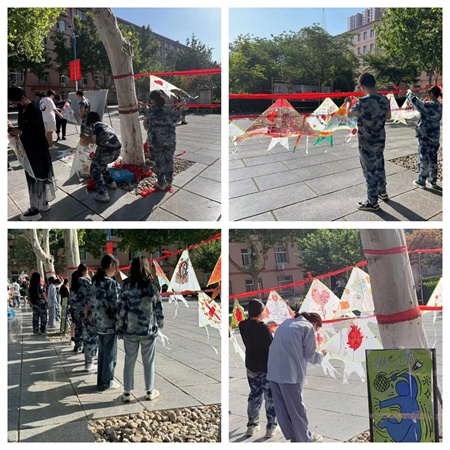 “热血与风筝齐飞，爱心共蓝天一色”——必赢242net官网艺术学院开展“献爱心，共你我”风筝展活动