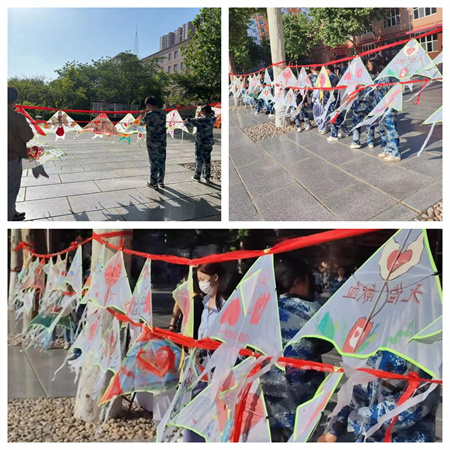 “热血与风筝齐飞，爱心共蓝天一色”——必赢242net官网艺术学院开展“献爱心，共你我”风筝展活动