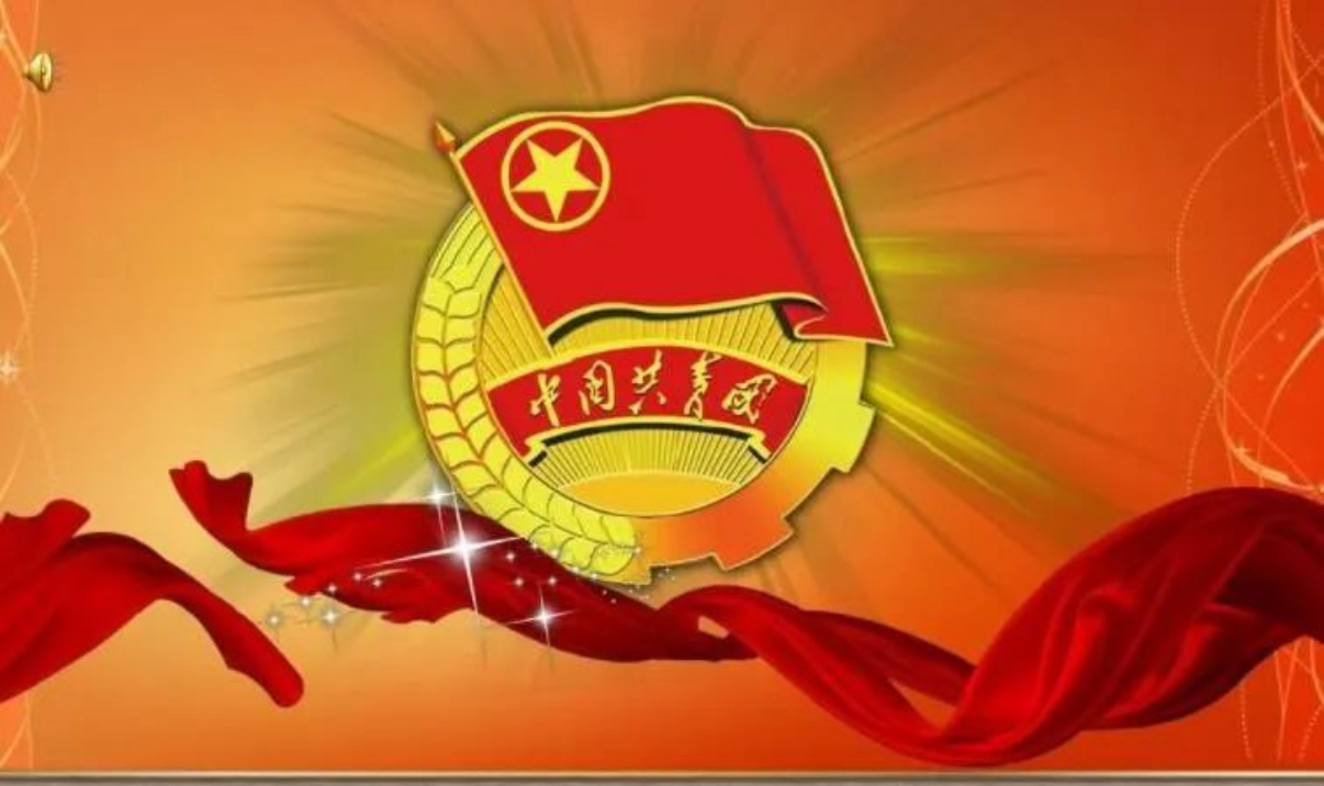 告白青春，与团旗，团徽合影活动