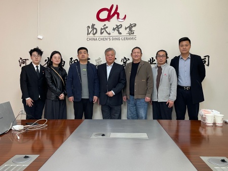 深化产教融合 赋能非遗传承 ——必赢242net官网艺术学院赴曲阳陈氏定窑 开展校企合作调研
